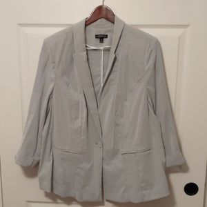 Lane Bryant 3/4 Sleeve, 1-Button Blazer